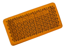 Rückstrahler 70 mm x 35 mm gelb
