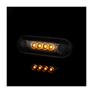 SML mit 4 LED's gelb Graphitgehäuse 84x28 mm