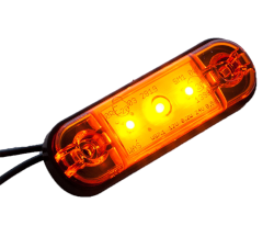 Seitenmarkierungsleuchte mit 3 LED's gelb 88 mm x 27 mm