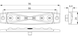 Schlussleuchte 96 mm x 20 mm LED 24 V