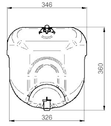 Wasserbehälter 28 l mit Seifenspender