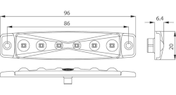 Seitenmarkierungsleuchte 96 mm x 20 mm LED 24 V