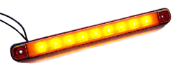 Seitenmarkierungsleuchte 242 mm x 25 mm 9 LED's 12/24 V