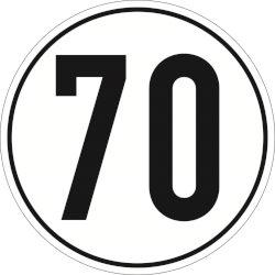 Geschwindigkeitschild Ø 200 mm