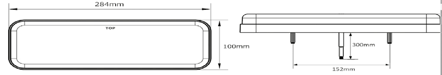Rückleuchte LED 284 x 100 mm rechts