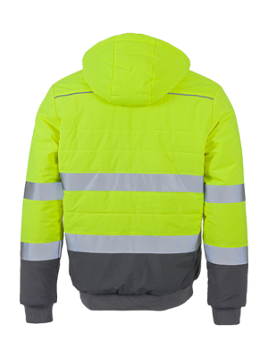 Warnschutz-Steppjacke neongelb/grau S-4XL