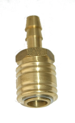 Schlauchkupplung Messing mit Tülle 9 mm