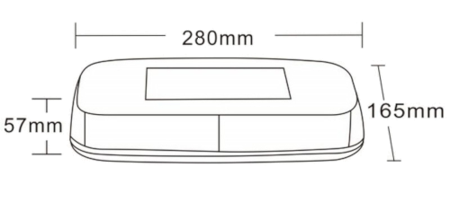 Warnblitzleuchte LED 12/24 Volt Magnetfußhalterung 280 mm