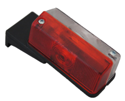 Umrissleuchte 120 x 42 mm rot/weiß m. Halter