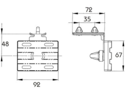 Seitenm.-Leuchte 92 x 67 mm LED KÖGEL