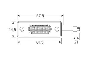 Schlussleuchte 81 mm x 24 mm POSIPOINT II LED