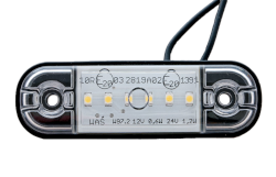 Begrenzungsleuchte mit 6 LED's weiß 88 mm x 27 mm