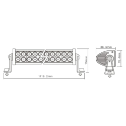 Arbeitsscheinwerfer LED "Light Bar" Länge 1119 mm