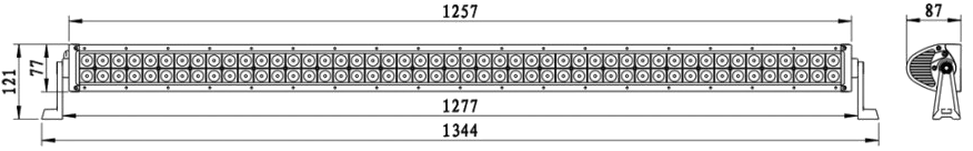 Arbeitsscheinwerfer LED "Light Bar" Länge 1344 mm