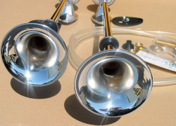 Druckluftfanfare "Doppel" Edelstahl