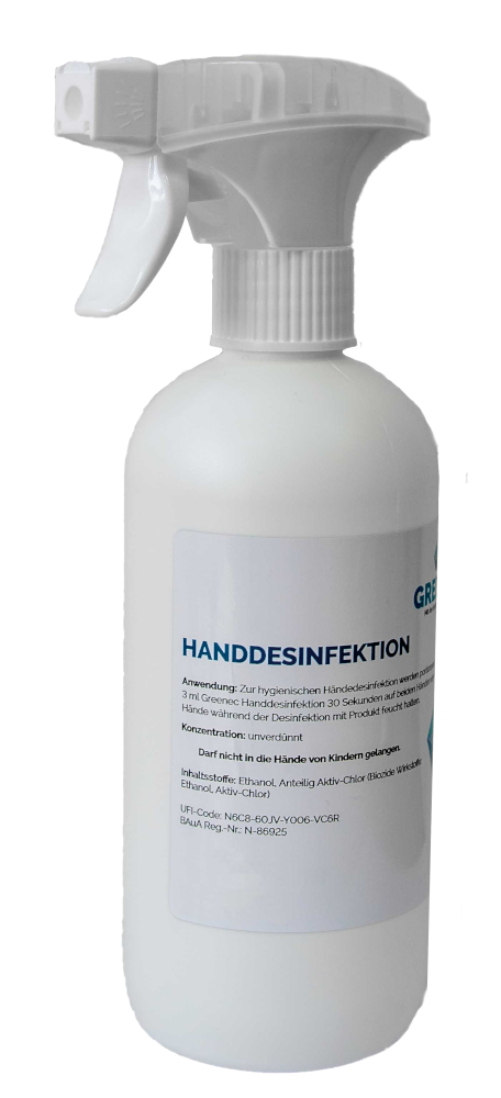 Handdesinfektionmittel Greenec 500 ml Sprühflasche