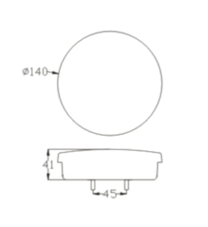 Rückleuchte RUND LED Ø 140 mm 12/24 V