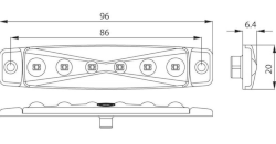 Begrenzungsleuchte 96 x 20 mm LED 24 V