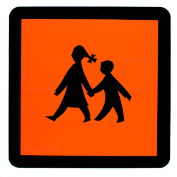 Schulbusschild 400 x 400 mm MAGNET
