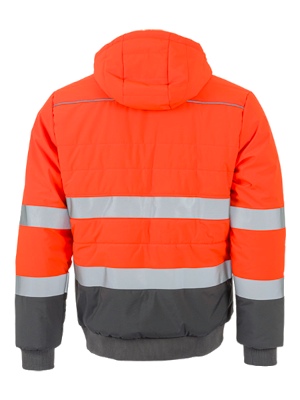 Warnschutz-Steppjacke orange/grau S-4XL