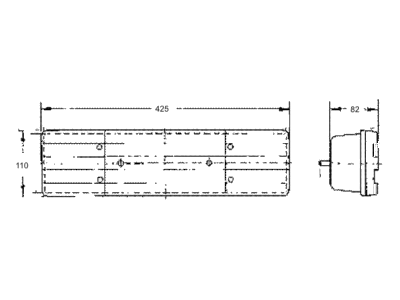 Rückleuchte 425 mm x 110 mm MB Krone Schmitz rechts