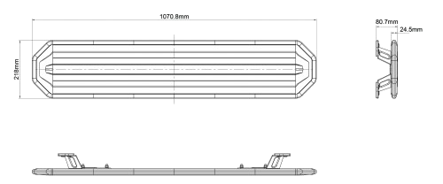 Warnblitzbalken LED 1071 mm breit 12/24 V
