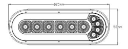 Rückleuchte LED 165 x 58 mm rechts / links