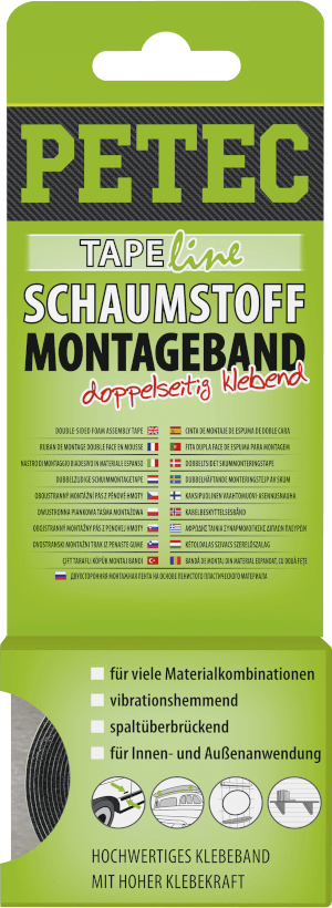 Montageband Doppelseitig 2 m schwarz
