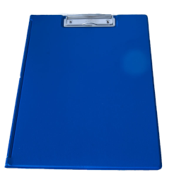 Schreibmappe A4 mit Klemme blau mit Deckel