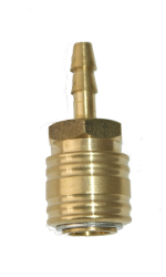 Schlauchkupplung Messing mit Tülle 6 mm