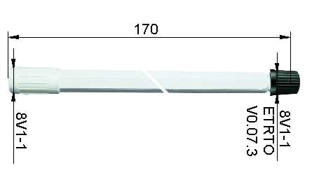 Ventilverlängerung 170 mm Kunststoff