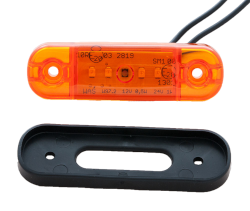 Seitenmarkierungsleuchte mit 5 LED's gelb 88x27 mm