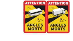 Schild Toter Winkel "Angles Morts" FR