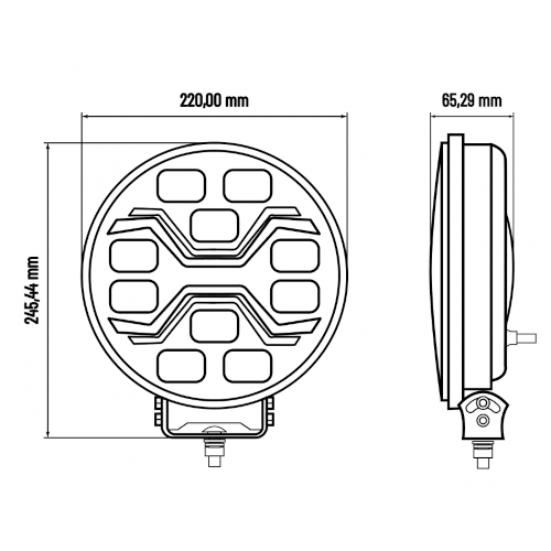 Fernscheinwerfer LED X-SPIDER rund