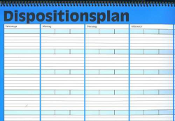 Dispositionsplan mit Spiralheftung