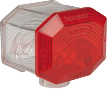 Lichtscheibe SUPERPOINT rot/weiß