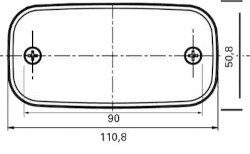 Seitenm.-Leuchte 111 mm x 51 mm 24 V LED