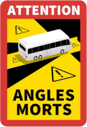 Schild Toter Winkel "Angles Morts" FR
