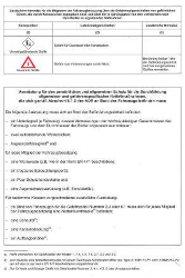 Schriftliche Weisungen ADR Deutsch