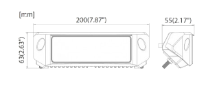 Arbeitsscheinwerfer LED 200 x 63 mm 12/24V 46W