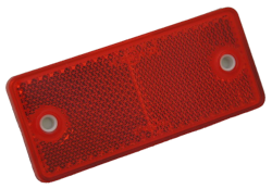 Rückstrahler 95 mm x 42 mm rot