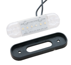 Begrenzungsleuchte mit 6 LED's weiß 88 mm x 27 mm