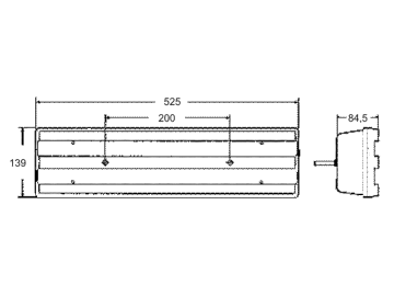 Rückleuchte 525 mm x 139 mm MB Actros rechts