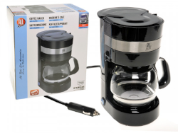 Kaffeemaschine 6 Tassen schwarz