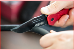 Werkstattmesser mit Arretierung und Gurtschneider