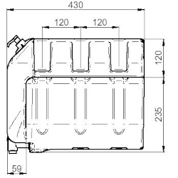Wasserbehälter 28 l mit Seifenspender