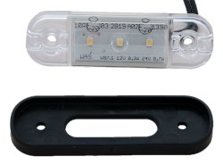 Begrenzungsleuchte mit 3 LED's weiß 88 mm x 27 mm