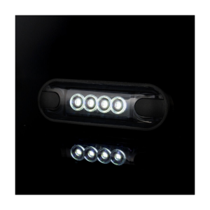 Begr.-Leuchte 4 LED's weiß Graphitgehäuse 84x28 mm