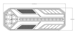 Rückleuchte LED 235 x 110 mm links
