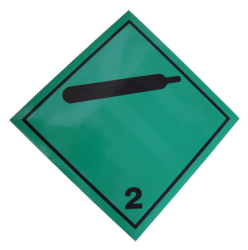 Gefahrzettel 250 x 250 mm Kl. 2.2 "SF"